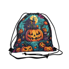 DistinctInk Drawstring Bag / Backpack with Trick or Treat Parade Design for Halloween