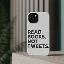 DistinctInk ToughCase for Apple iPhone, Compatible with MagSafe Charging - Read Books, Not Tweets