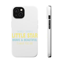 DistinctInk ToughCase for Apple iPhone, Compatible with MagSafe Charging - Twinkle Little Star Brave & Beautiful You Are