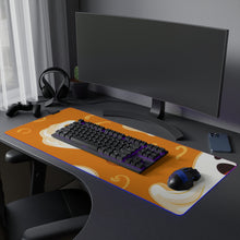DistinctInk LED Gaming Mouse Pad with Ghost Skeleton Pumpkin Pattern Design for Halloween