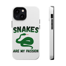 DistinctInk ToughCase for Apple iPhone, Compatible with MagSafe Charging - Snakes Are My Passion