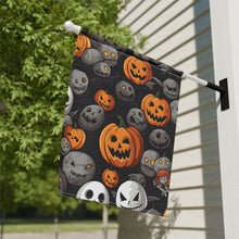 DistinctInk Garden & House Banner Flag with Haunted Harvest Time Design for Halloween