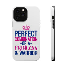 DistinctInk ToughCase for Apple iPhone, Compatible with MagSafe Charging - Perfect Combination of Princess & Warrior