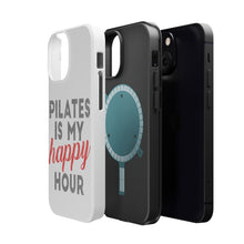DistinctInk ToughCase for Apple iPhone, Compatible with MagSafe Charging - Pilates is My Happy Hour