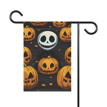 DistinctInk Garden & House Banner / Flag with Ghastly Skeleton Pumpkins Design for Halloween