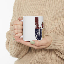 DistinctInk Glossy White Coffee / Tea Mug - Love Pipe Smoking