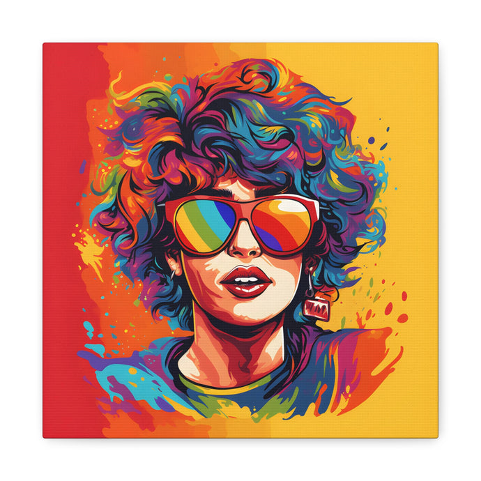 DistinctInk Canvas Wall Art with Start Building Your Dreams for LGBTQ+ Pride