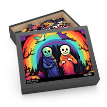 DistinctInk Jigsaw Puzzle with Living Life to the Fullest Design for Halloween  LGBTQ+ Pride