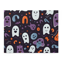 DistinctInk Jigsaw Puzzle with Skeletal Ghostly Pumpkins Design for Halloween