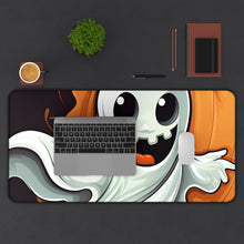 DistinctInk Desk Mat with Silly Specter Sprites Design for Halloween