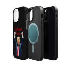 Dual Layer Tough Case for Apple iPhone, Compatible with MagSafe - Trump ‘You Missed, Loser’ Design & Black Background