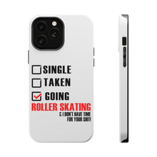 DistinctInk ToughCase for Apple iPhone, Compatible with MagSafe Charging - Single Taken Going Roller Skating