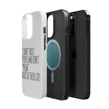 DistinctInk ToughCase for Apple iPhone, Compatible with MagSafe Charging - People Who Don't Meow Back