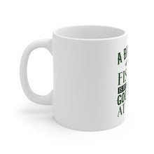 DistinctInk Glossy White Coffee / Tea Mug - Bad Day Fishing is a Good Day