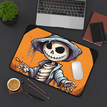 DistinctInk Desk Mat with Haunted Jack-O'-Skeleton Design for Halloween