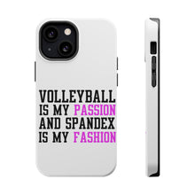 DistinctInk ToughCase for Apple iPhone, Compatible with MagSafe Charging - Volleyball is My Passion Spandex My Fashion