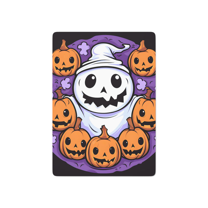 DistinctInk Playing / Poker Cards with Ghost Skeleton Pumpkins Design for Halloween