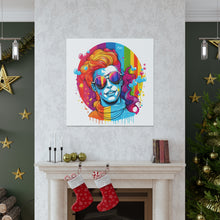DistinctInk Canvas Wall Art with Leading with Courage and Grace for LGBTQ+ Pride