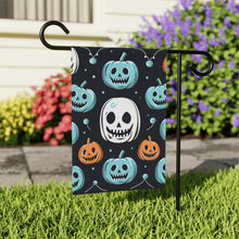 DistinctInk Garden & House Banner / Flag with Skele-Ghostly Pumpkin Patch Design for Halloween