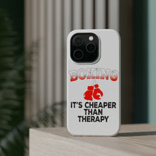 DistinctInk ToughCase for Apple iPhone, Compatible with MagSafe Charging - Boxing It's Cheaper Than Therapy