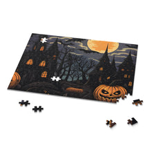 DistinctInk Jigsaw Puzzle with Spooky All Hallows' Eve Design for Halloween