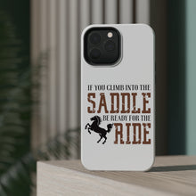 DistinctInk ToughCase for Apple iPhone, Compatible with MagSafe Charging - Climb into the Saddle, Ready for a Ride