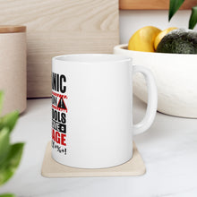 DistinctInk Glossy White Coffee / Tea Mug - Mechanic Flying Tools & Offensive Language