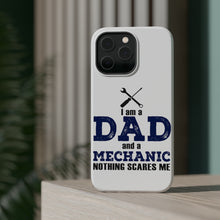 DistinctInk ToughCase for Apple iPhone, Compatible with MagSafe Charging - Dad and Mechanic - Nothing Scares Me