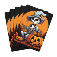 DistinctInk Playing / Poker Cards with Haunted Jack-O'-Skeleton Design for Halloween