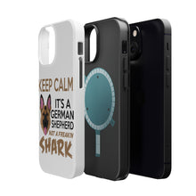 DistinctInk ToughCase for Apple iPhone, Compatible with MagSafe Charging - Keep Calm - It's a German Shepherd