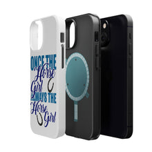 DistinctInk ToughCase for Apple iPhone, Compatible with MagSafe Charging - Once The Horse Girl Always The Horse Girl