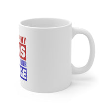 DistinctInk Glossy White Coffee / Tea Mug - I'll Keep My Guns, You Keep Your Change