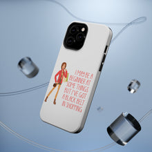 DistinctInk ToughCase for Apple iPhone, Compatible with MagSafe Charging - Beginner at Some Things Black Belt in Shopping
