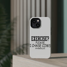 DistinctInk ToughCase for Apple iPhone, Compatible with MagSafe Charging - Exercise? Please I Chase Cows