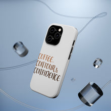 DistinctInk ToughCase for Apple iPhone, Compatible with MagSafe Charging - Coffee Contour & Confidence