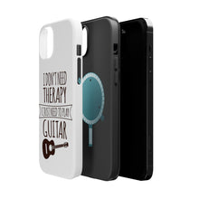 DistinctInk ToughCase for Apple iPhone, Compatible with MagSafe Charging - Don't Need Therapy Need to Play Guitar
