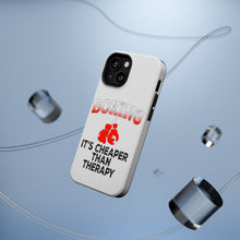 DistinctInk ToughCase for Apple iPhone, Compatible with MagSafe Charging - Boxing It's Cheaper Than Therapy