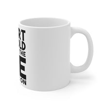 DistinctInk Glossy White Coffee / Tea Mug - Heart as Cold as the Ice I Skate On