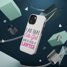 DistinctInk ToughCase for Apple iPhone, Compatible with MagSafe Charging - I Am That Cute Girl Who Is Also a Lawyer