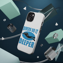 DistinctInk ToughCase for Apple iPhone, Compatible with MagSafe Charging - Divers Do It Deeper