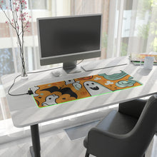 DistinctInk LED Gaming Mouse Pad with Flying Pumpkin Bats Design for Halloween