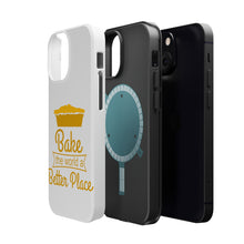 DistinctInk ToughCase for Apple iPhone, Compatible with MagSafe Charging - Bake the World a Better Place