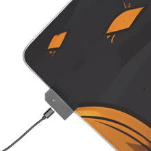 DistinctInk LED Gaming Mouse Pad with Ghastly Skeleton Pumpkins Design for Halloween