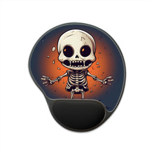 DistinctInk Mouse Pad with Wrist Rest  with Skelly's Halloween Bash Design for Halloween