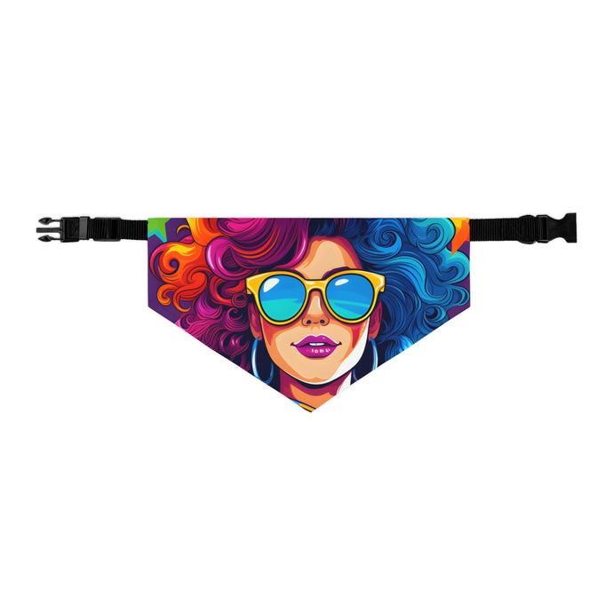 DistinctInk Adjustable Pet Banana Collar with Life's Unforgettable Moments Design for LGBTQ+ Pride