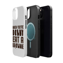 DistinctInk ToughCase for Apple iPhone, Compatible with MagSafe Charging - When You're Downy Eat a Brownie
