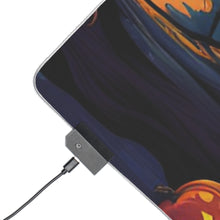 DistinctInk LED Gaming Mouse Pad with Haunted Evening Nightmare Design for Halloween