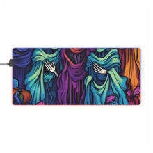 DistinctInk LED Gaming Mouse Pad with "Mindful Connections" Design for Halloween  LGBTQ+ Pride