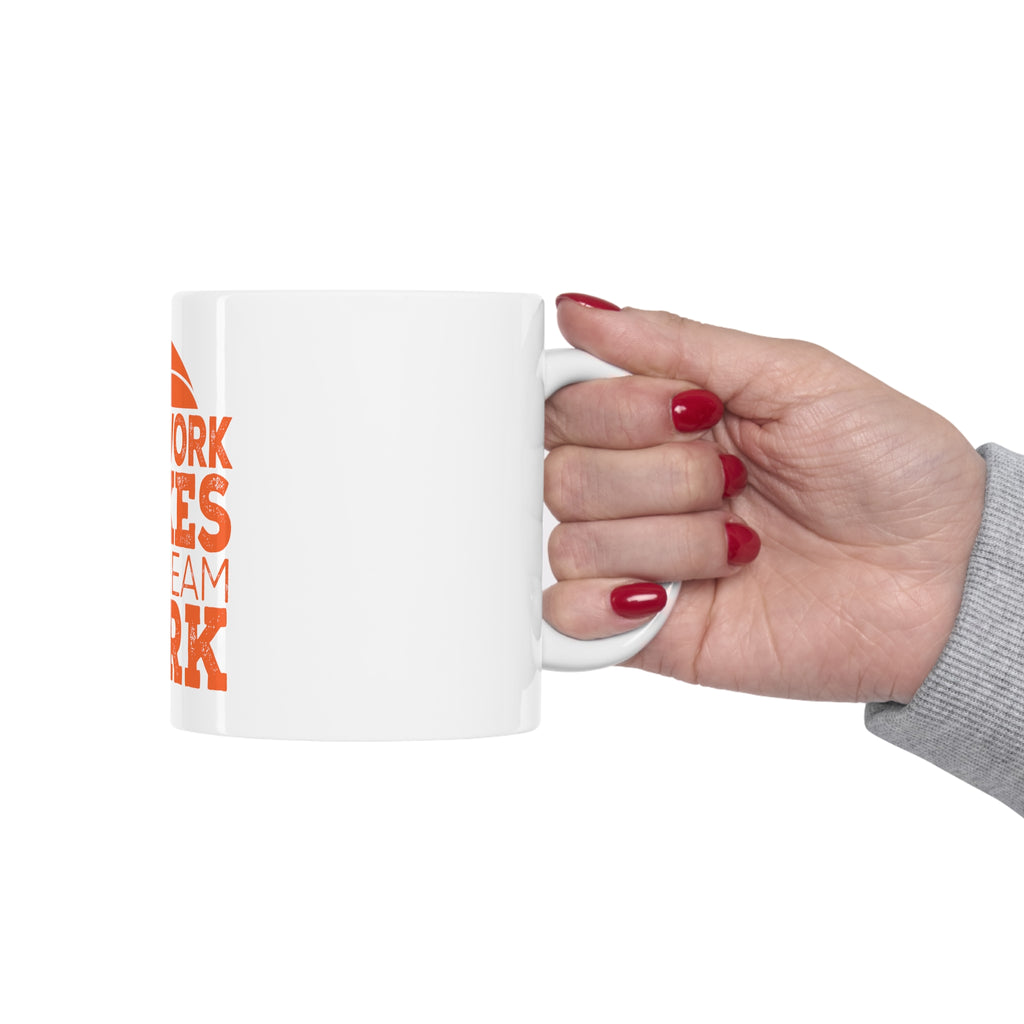 Glossy White Coffee / Tea Mug - Teamwork Makes the Dream Work Basketball, view 12