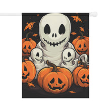 DistinctInk Garden & House Banner Flag with Ghost Skeleton Pumpkin Pattern Design for Halloween